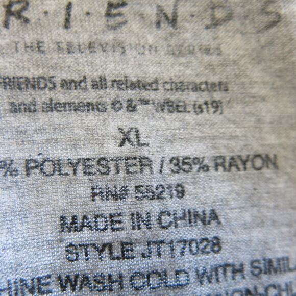 FRIENDS CENTRAL PERK Coffee Cup T Shirt Size XL Women Gray TV Series - Picture 7 of 7